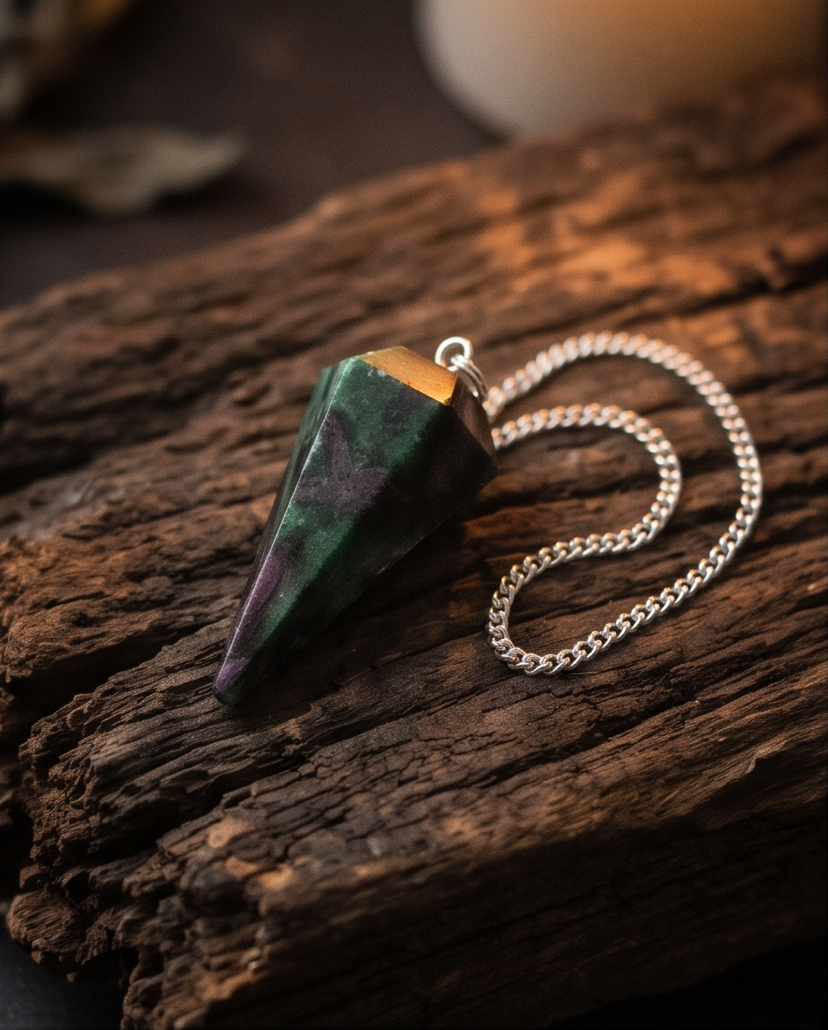 Pendolo in Zoisite Rubino