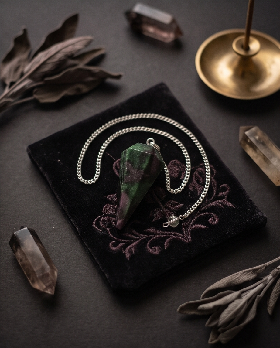 Pendolo in Zoisite Rubino
