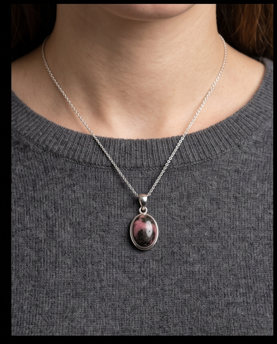 Ciondolo Sailor Chibiusa Rodonite Black line