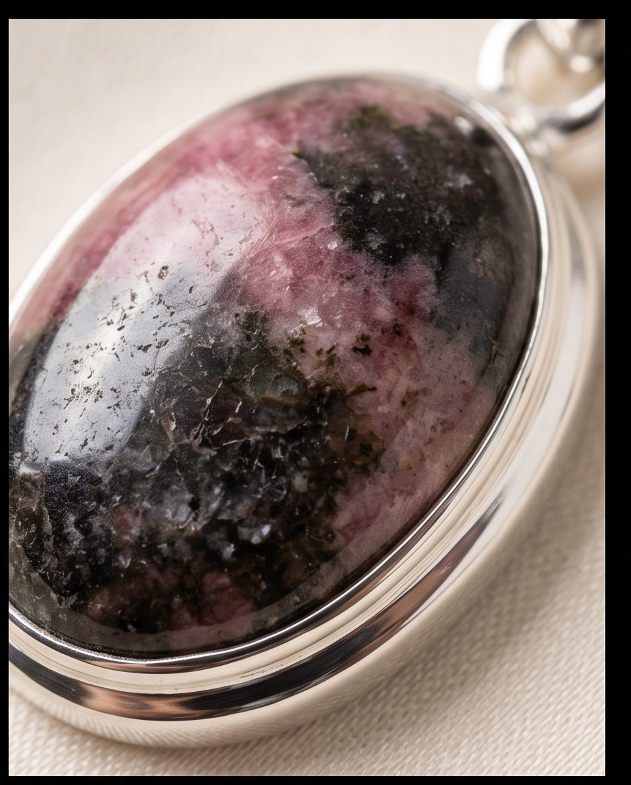 Ciondolo Sailor Chibiusa Rodonite Black line
