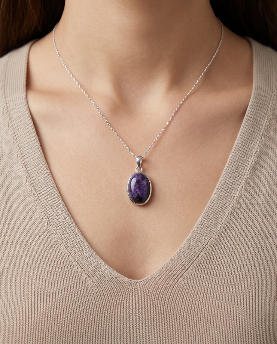 Ciondolo Sailor Saturn in Charoite