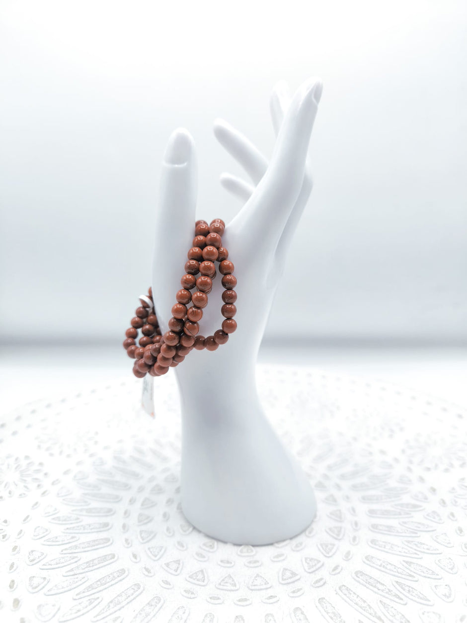 Bracciale in Diaspro Rosso 4 millimetri