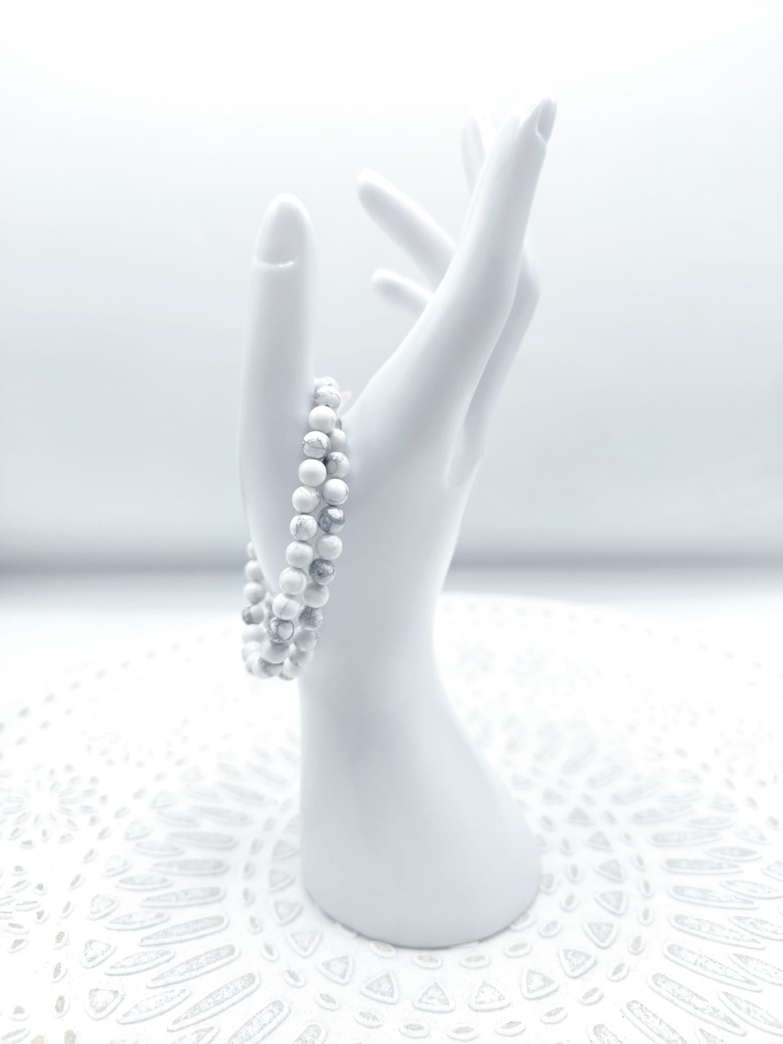 Bracciale in Howlite 6 millimetri