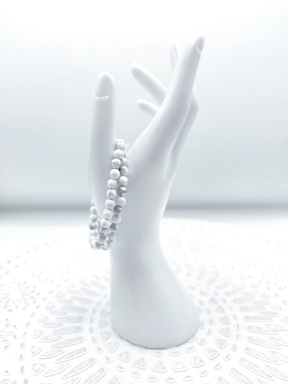Bracciale in Howlite 6 millimetri