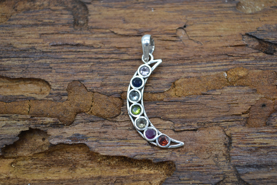 Pendente Luna dei 7 chakra