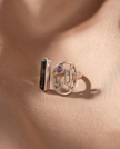 Anello Combo Fluorite e Tormalina
