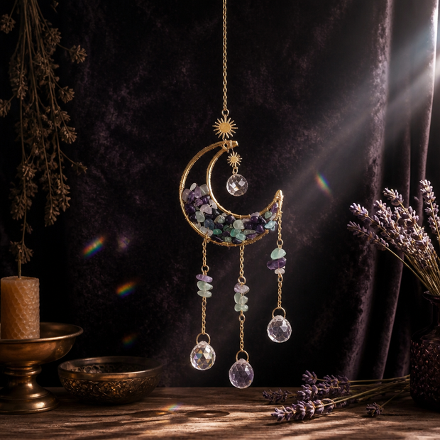 Luna della Strega protettrice in Fluorite