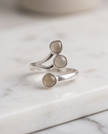 Anello Trio in Quarzo rosa