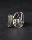 Garnet and Tourmaline Combo Ring