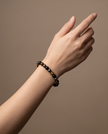 Bracciale tripla protezione ( Occhio di tigre, Ematite, Ossidiana ) 4 millimetri