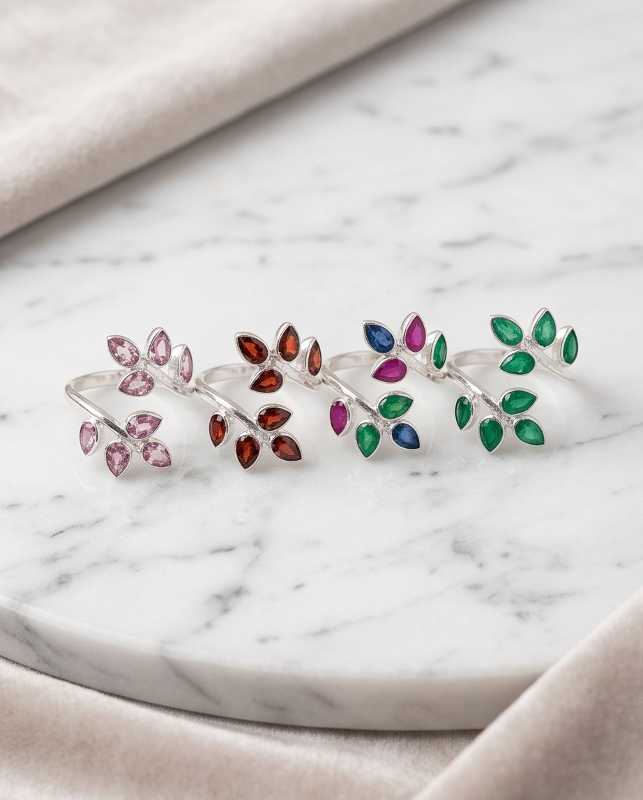 Anello Emozione Elfica della foglia Serenis