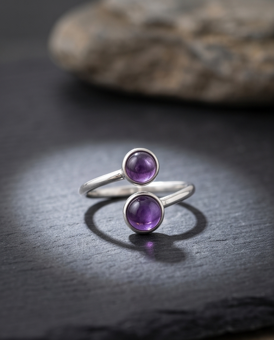 Anello Circle in Ametista