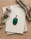 Ciondolo in Crisocolla Malachite