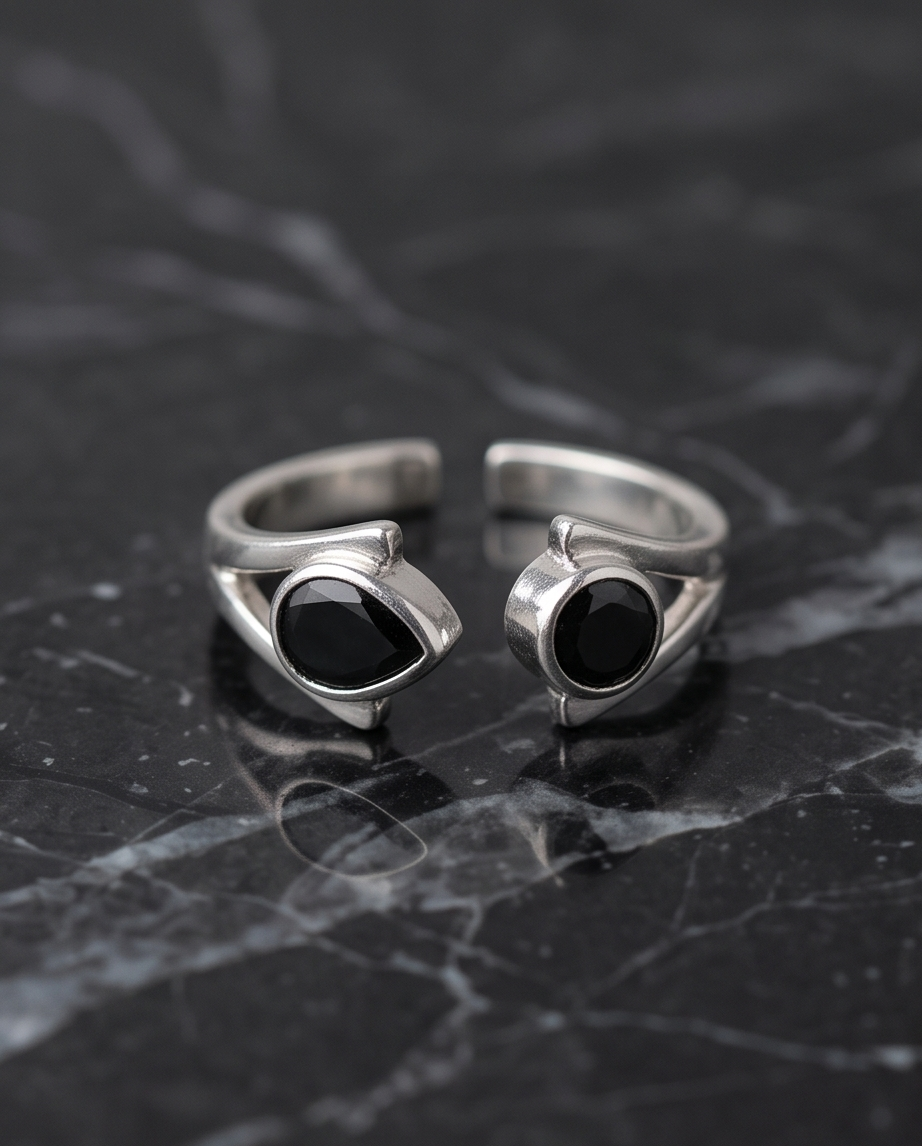 Black Obsidian Elegance Ring