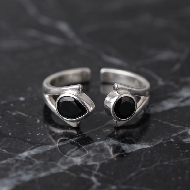 Anello Eleganza in Ossidiana nera