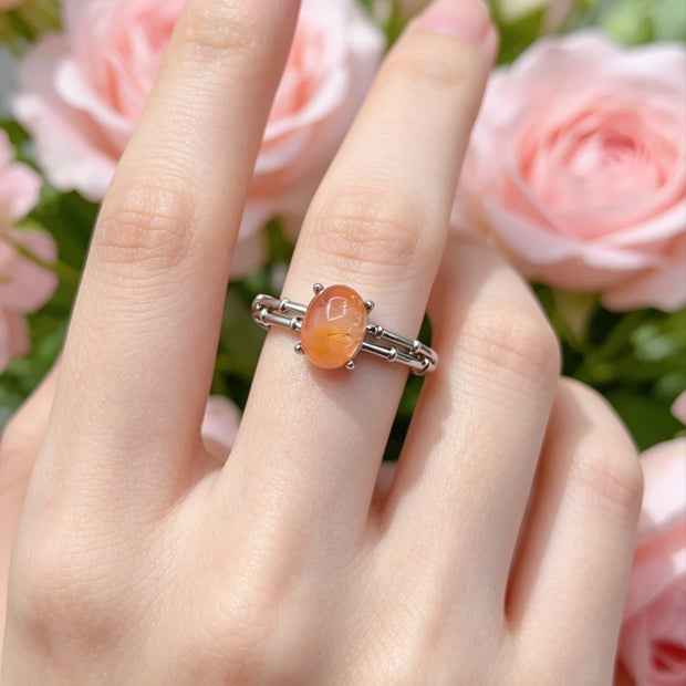 Anello con Quarzo Ematoide