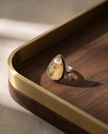 Anello regolabile in Calcite Gialla