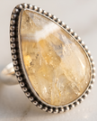 Anello regolabile in Calcite Gialla