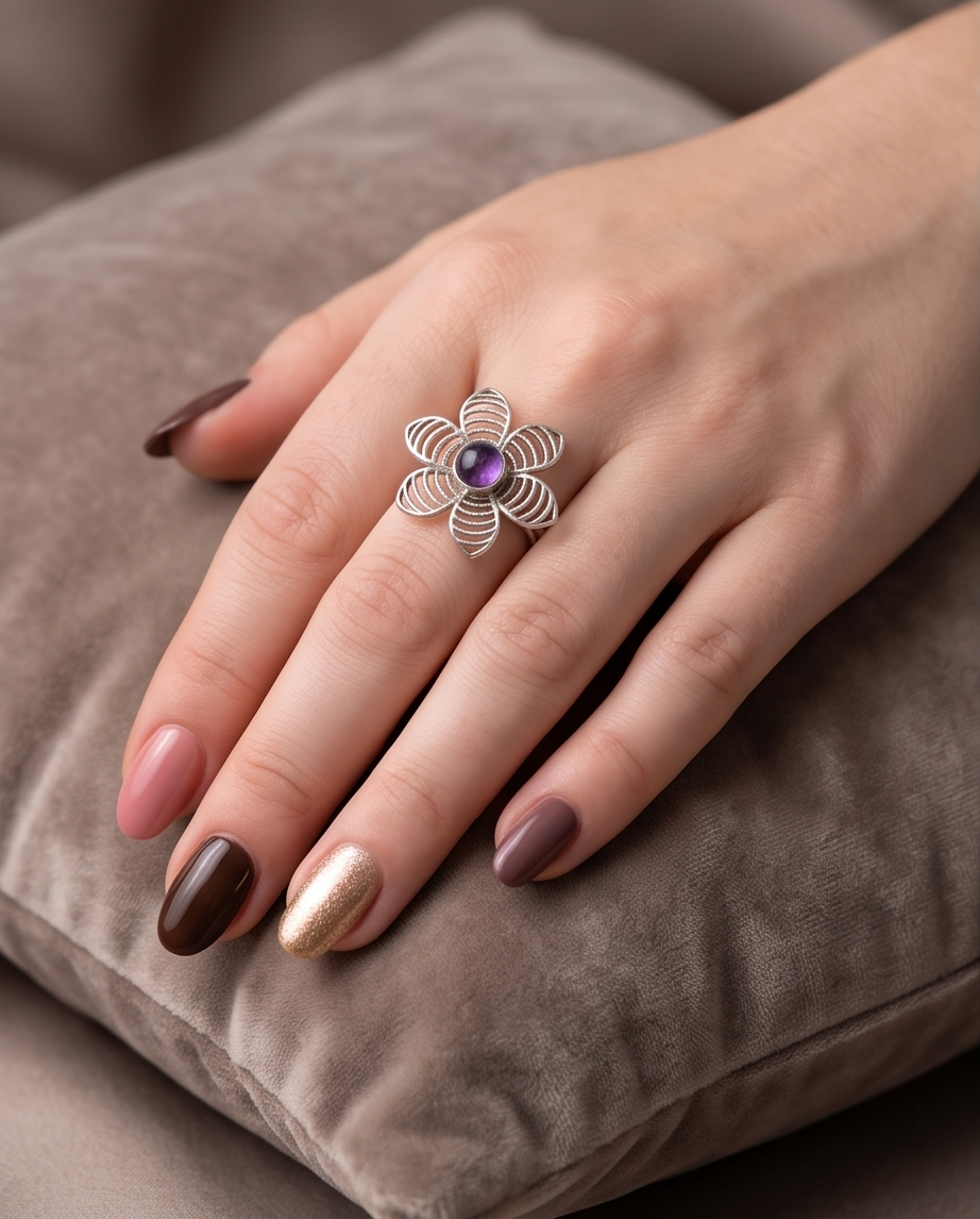 Anello del fiore del bosco elfico