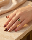 Anello Eleganza elfica Tormalina verde o rosa