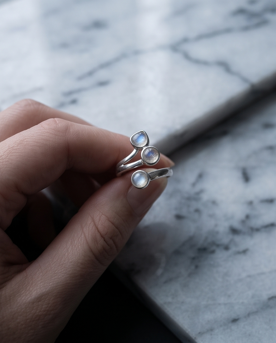 Anello Trio in Labradorite