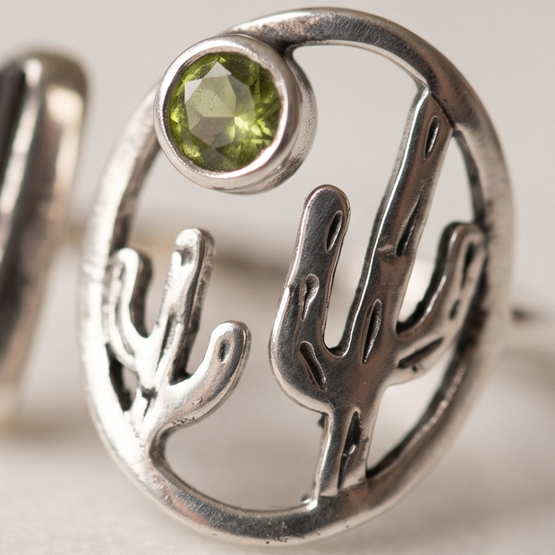 Anello Combo Peridoto e Tormalina