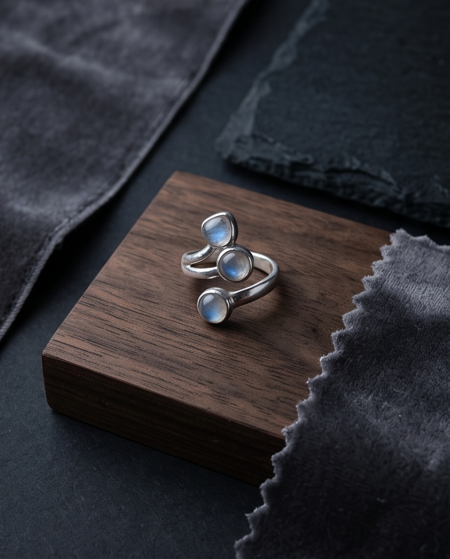 Anello Trio in Labradorite