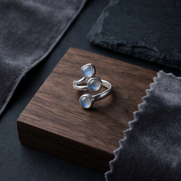 Anello Trio in Labradorite