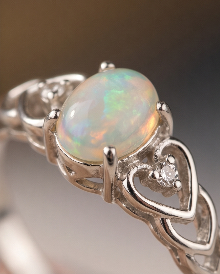 Anello Eleganza elfica Opale