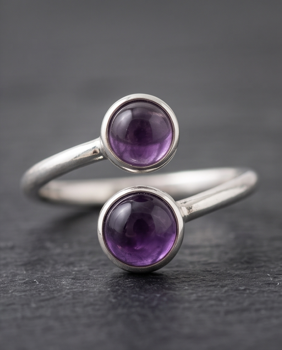 Anello Circle in Ametista