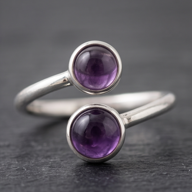 Anello Circle in Ametista