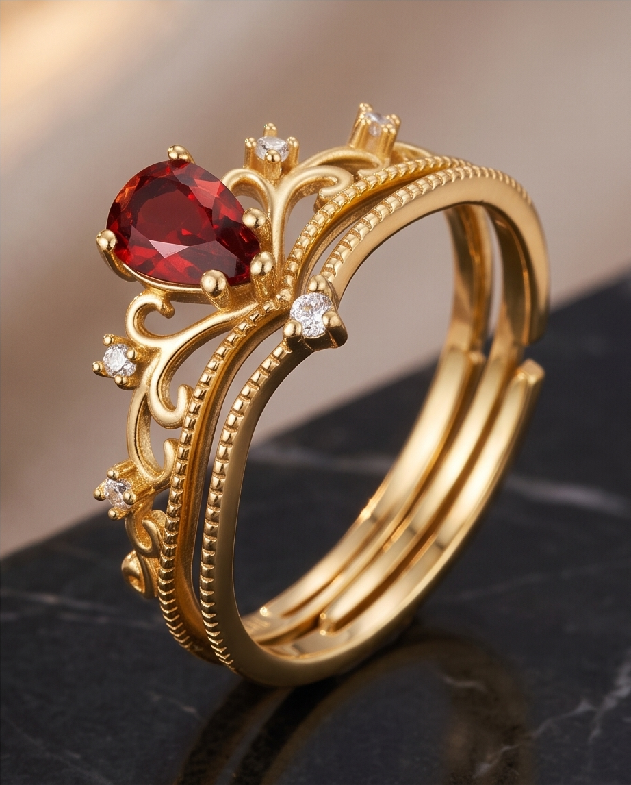 Anello Sekhmet ( due anelli impilabili )