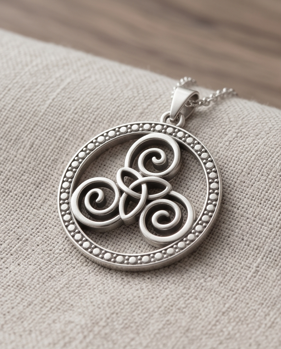 Ciondolo Triskel e Triquetra