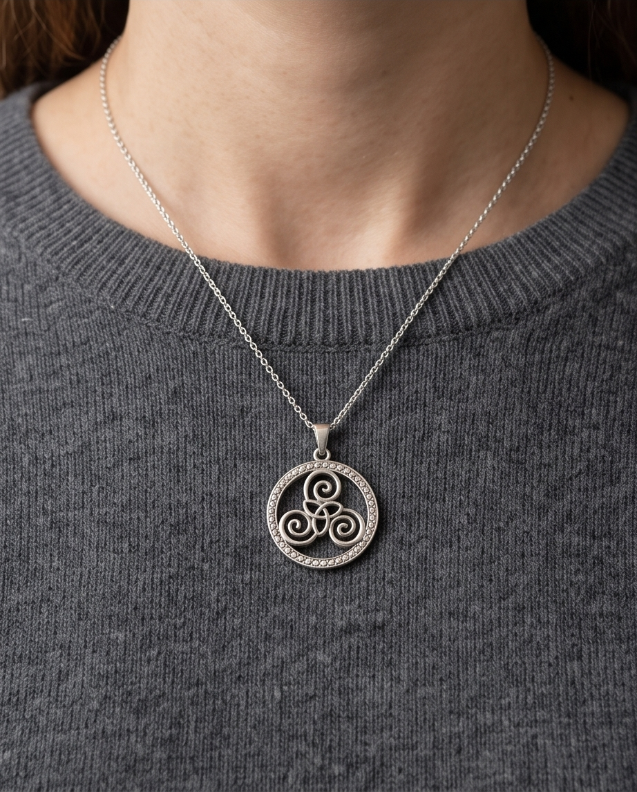 Ciondolo Triskel e Triquetra