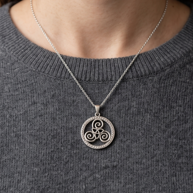 Ciondolo Triskel e Triquetra
