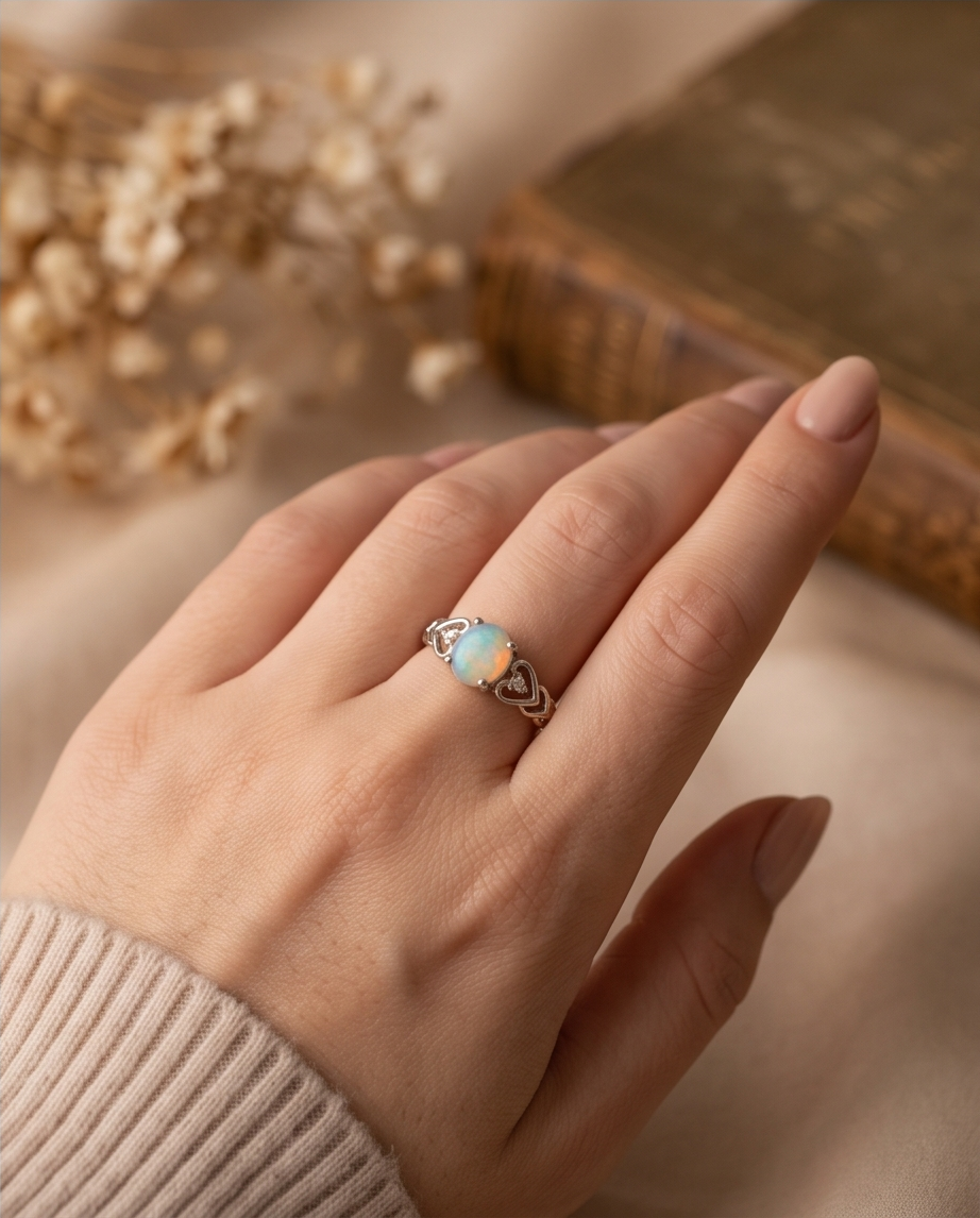 Anello Eleganza elfica Opale