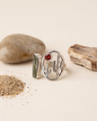 Garnet and Tourmaline Combo Ring