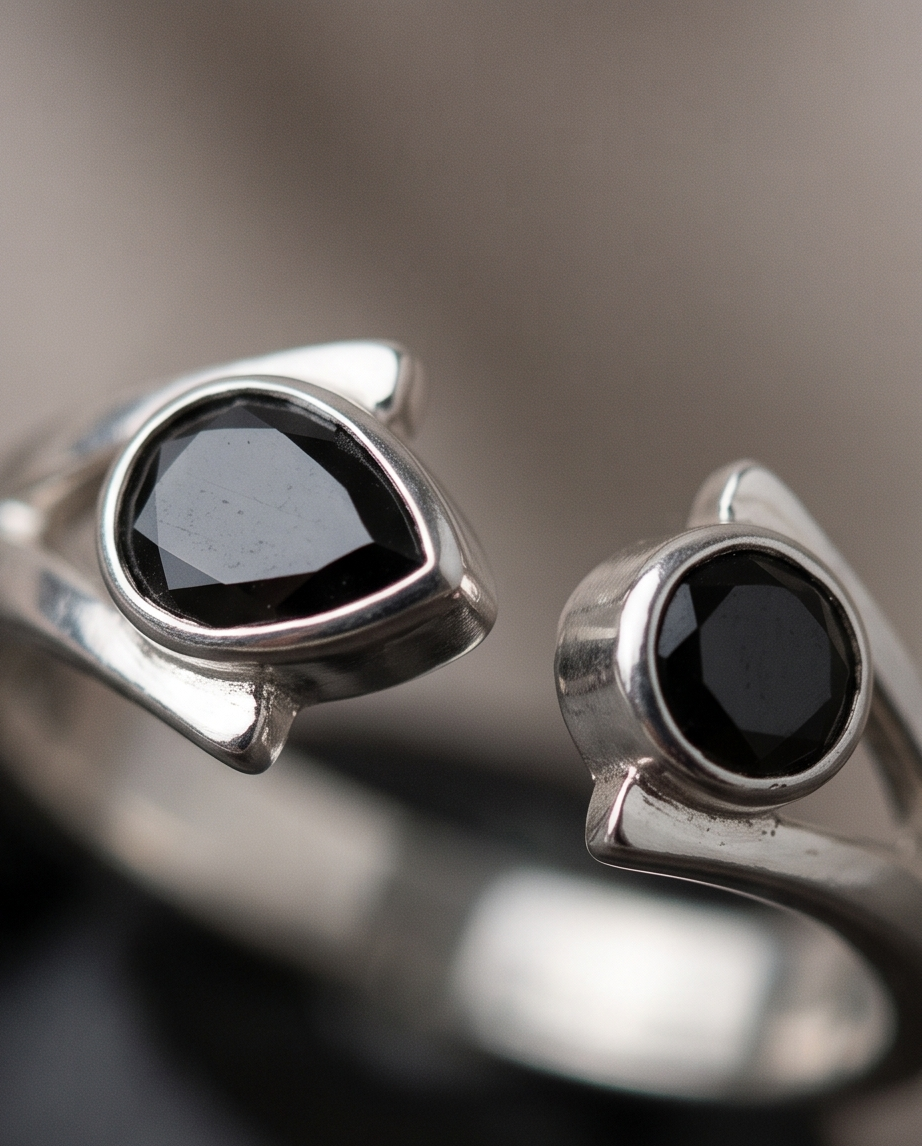 Black Obsidian Elegance Ring