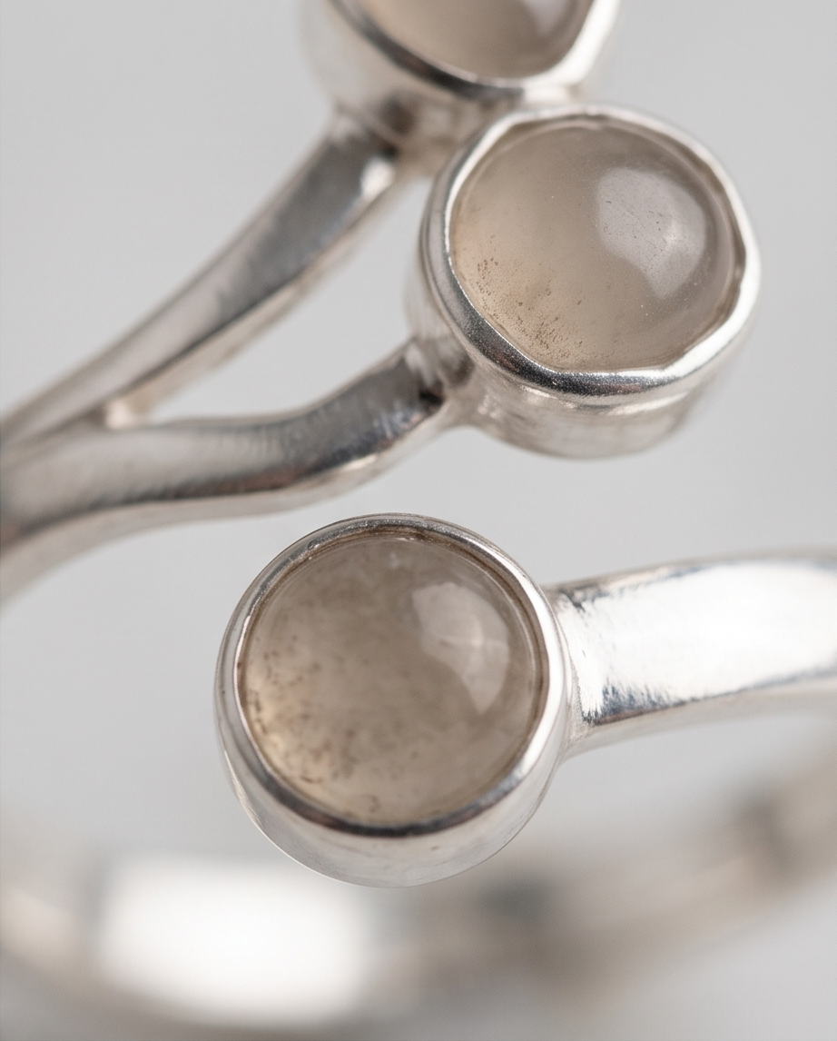 Anello Trio in Quarzo rosa