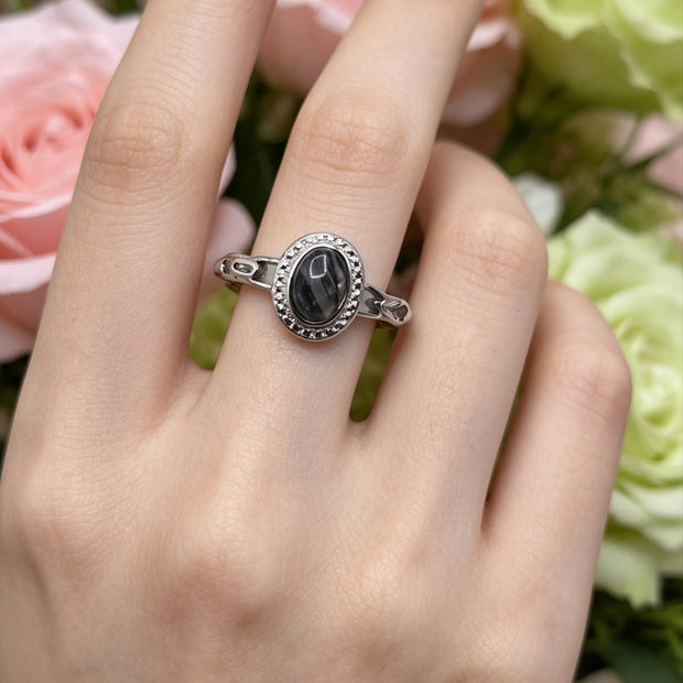 Anello con Quarzo Tormalinato